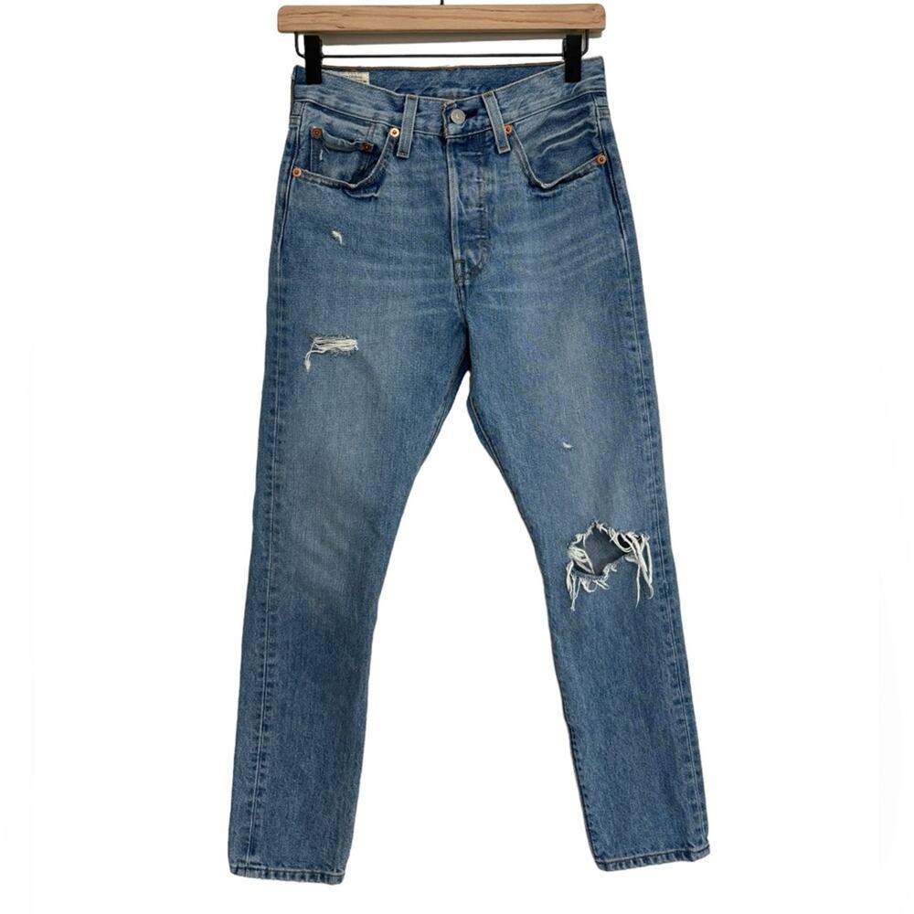Levi’s Premium 501 Skinny Distressed Jeans - Size 25x28